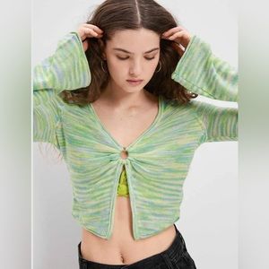 AE Bell‎ Sleeve Ring-Front Sweater- Size Small